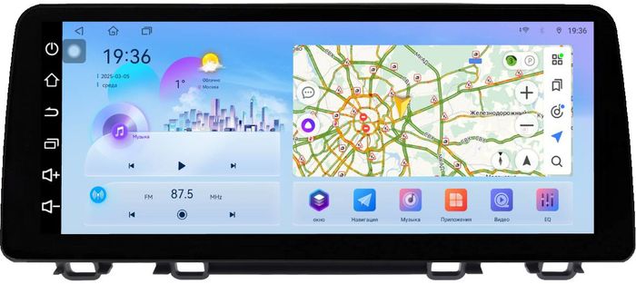 Магнитола для Honda CR-V 5 2017-2022 (рамка LUX) - FarCar монитор 12.3" 2K QLED на Android 14, TS10, CarPlay, 4G SIM-слот