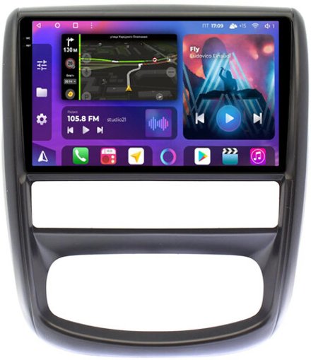 Магнитола для Renault Duster 1 2010-2015, Nissan Terrano 2014+ - FarCar BM3050M-2K монитор 9.5" 2K QLED на Android 14, TS10, 4+32Гб, CarPlay, 4G SIM-слот