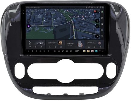 Магнитола для KIA Soul 2 2014-2019 (климат, рамка глянцевая) - Kuberg SF-9740-C QLed+2K, Android 13, UIS7870 (DUDU7), CarPlay, SIM-слот
