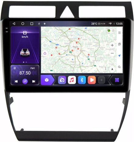 Магнитола для Audi A6 2001-2004 - Kuberg OL-9969 QLed+2K, Android 12, TS10,  CarPlay, 4G SIM-слот
