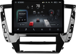 Магнитола для Mitsubishi Pajero Sport 3 2020-2024, Montero Sport (прямоугольный климат, рамка 9) - Teyes CC4-PRO монитор 13" 2K QLED на Android 13, Snapdragon 778G, ИИ, CarPlay, DSP, 4G SIM-слот