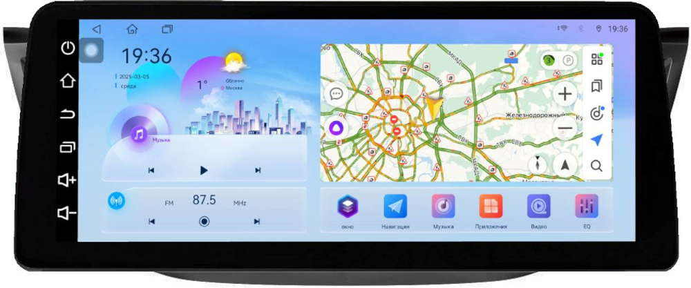 Магнитола для Honda CR-V 4 2012-2016 (большая рамка 10) - FarCar монитор 12.3" 2K QLED на Android 14, TS10, CarPlay, 4G SIM-слот