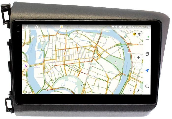 Магнитола для Honda Civic 9 седан 2012 (левый руль) - Vaycar VA20-0132-2K на Android 13, 8-ядер, 2K QLED, ТОП процессор, CarPlay,4G SIM-слот