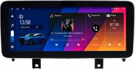 Магнитола для BMW X5 (F15), X6 (F16) 2013-2018 - Canbox H-Line 0113 монитор 12.3" QLED в стиле MERCEDES на Android 10, ТОП-процессор, CarPlay, 4G SIM-слот