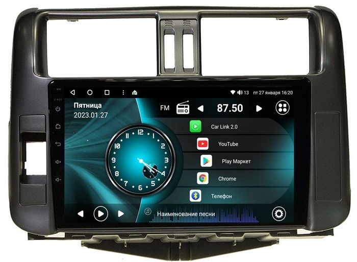 Магнитола для Toyota Land Cruiser Prado 150 2009-2013 (рамка черная)- Vaycar VA77-0065 на Android 13, 4G SIM-слот