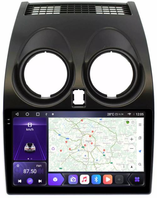 Магнитола для Nissan Qashqai J10 2006-2013, Dualis - Kuberg OL-9662 QLed+2K, Android 12, TS10, CarPlay, 4G SIM-слот