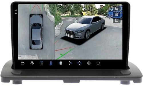 Магнитола для Volvo XC90 2002-2014 (рамка наверх) - FarCar BX173M-360 монитор 9.5" 2K QLED на Android 13, 6Гб+128Гб, CarPlay, 4G SIM-слот, 4 камеры в комплекте