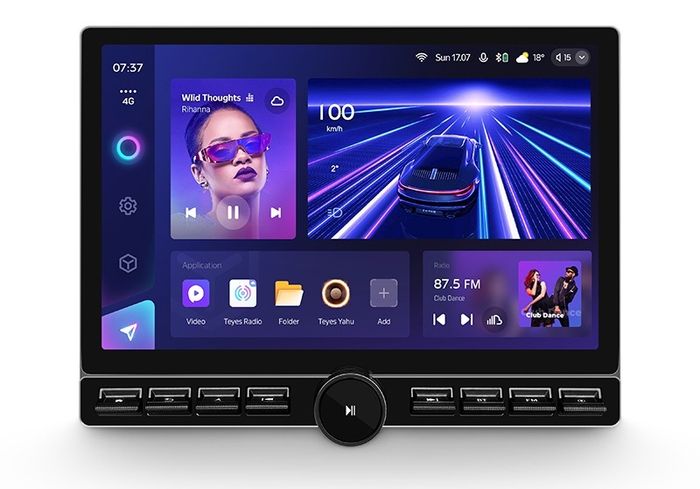 Магнитола для с кнопками в рамку 9" или 10" - Teyes CC3-2K монитор 13" QLED+2K на Android 10, CarPlay, 4G SIM-слот
