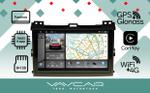 Магнитола для Toyota Land Cruiser Prado 120, Lexus GX470 (экран климата внизу) - Vaycar VA77-0456-2K на Android 13, Быстрая, 2K QLED, CarPlay,4G SIM-слот