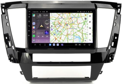 Магнитола для Mitsubishi Pajero Sport 3 2020-2024, Montero Sport (прямоугольный климат, рамка 9) - Kuberg EW-9638-2 QLed, Android 13, TS20, CarPlay, SIM-слот
