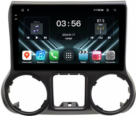 Магнитола для Jeep Wrangler 3 2014-2018 - FarCar DX10-9566 монитор 10.36" IPS на Android 13, 4+64Гб, CarPlay