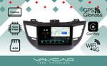 Магнитола для Hyundai Tucson 2016-2018 (рамка черная) - Vaycar VA23-0546-2K на Android 13, Быстрая, 2K QLED, CarPlay,4G SIM-слот