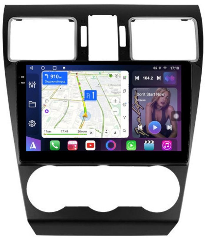 Магнитола для Subaru Forester 4, XV 1 2015-2018, Impreza 4 - FarCar 901/775M монитор 9.5" QLED на Android 14, TS18, CarPlay, 4G SIM-слот