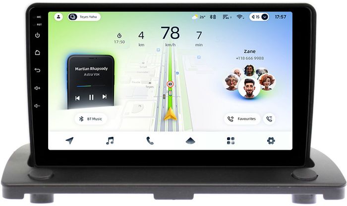 Магнитола для Volvo XC90 2002-2014 (рамка наверх) - Teyes CC4L монитор 9" IPS на Android 14, Snapdragon 662, CarPlay, 4G SIM-слот