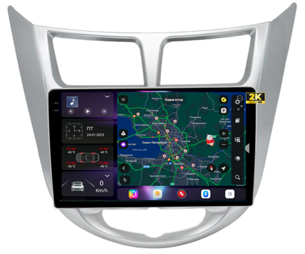 Магнитола для Hyundai Solaris 2010-2016 - Redpower 85067 PRO/PROmax ТОП звук, 2K QLED, Android 14, CarPlay, 4G SIM-слот