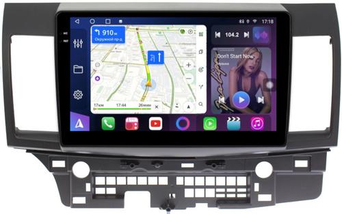 Магнитола для Mitsubishi Lancer X 2007-2016 - FarCar 037M монитор 10.36" QLED на Android 14, TS18, CarPlay, 4G SIM-слот