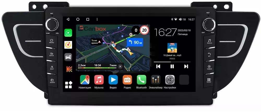 Магнитола для Geely Atlas 2018-2021 - Canbox 9-1960 Android 10, ТОП процессор, CarPlay, 4G SIM-слот