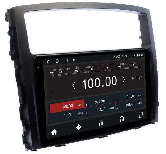 Магнитола для Mitsubishi Pajero 4 2006-2022 - Kuberg OL-9566 QLed+2K, Android 13, TS20, CarPlay, 4G SIM-слот