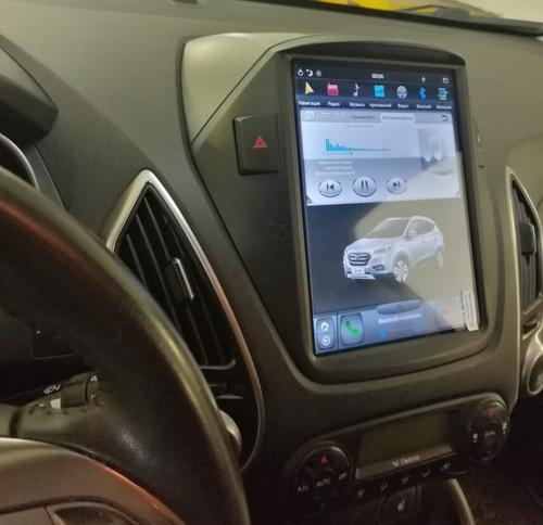 Магнитола для Hyundai iX35 2009-2015 - Kuberg ZF-1092-Q6 вертикальный экран 10.4" в стиле "Тесла" на Android 11, 8Гб+128Гб, CarPlay, 4G SIM-слот