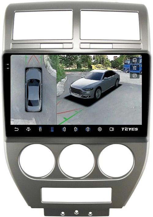 Магнитола для Jeep Compass 2006-2010 - Teyes CC3-2K-360 на Android 10, 2K QLED, 6Гб+128Гб, CarPlay, 4G SIM-слот, 4 камеры в комплекте