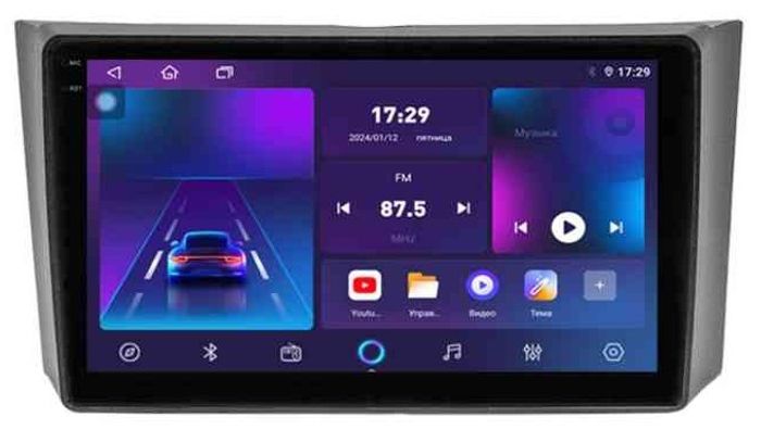 Магнитола для SsangYong Rexton 2 Y250 2007-2012 - Parafar PF591LUX1RN2K на Android 13, Быстрая, QLED+2K, CarPlay, 4G SIM-слот