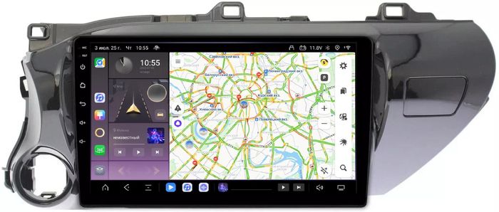 Магнитола для Toyota Hilux 8 2015-2023+ - Kuberg SF-1686 QLed, Android 13, TS20, CarPlay, SIM-слот