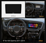 Магнитола для KIA Optima 3 TF 2013-2015 (рамка-накладка) - Kuberg OL-9756-2 QLed, Android 13, TS20, CarPlay, SIM-слот