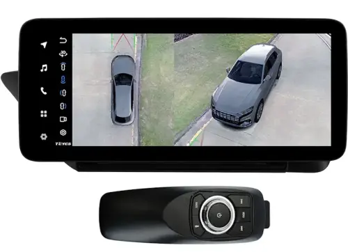 Магнитола для Lexus ES250 2012-2015 (ШГУ монохром) - Teyes LUX ONE 360 монитор 12.3" 2K QLED на Android 10, 6Гб+128Гб, CarPlay, 4G SIM-слот, 4 камеры в комплекте