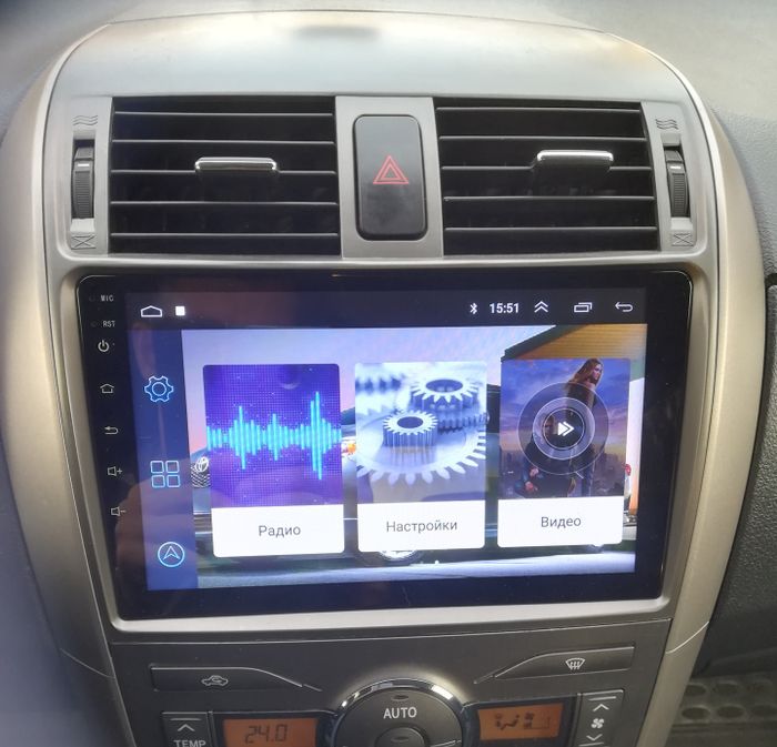 Магнитола для Toyota Corolla E150 2007-2012 (большая рамка) - Vaycar VA77-0063 на Android 13, 8-ядер, 4G SIM-слот