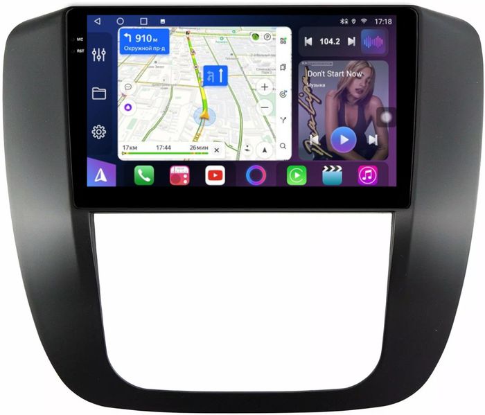Магнитола для Chevrolet Tahoe 900 2006-2014 (рамка черная) - FarCar S400-TS18 монитор 9.5" QLED на Android 14, CarPlay, 4G SIM-слот