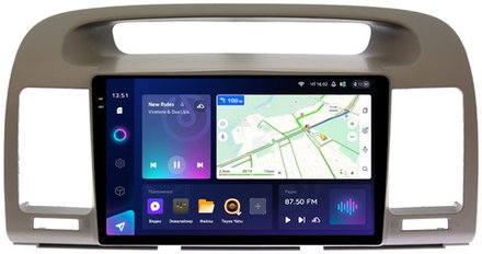 Магнитола для Toyota Camry 30 2001-2006 (рамка оливковая) - Teyes CC3-2K монитор 9.5" 2K QLED на Android 10, ТОП процессор, CarPlay, 4G SIM-слот