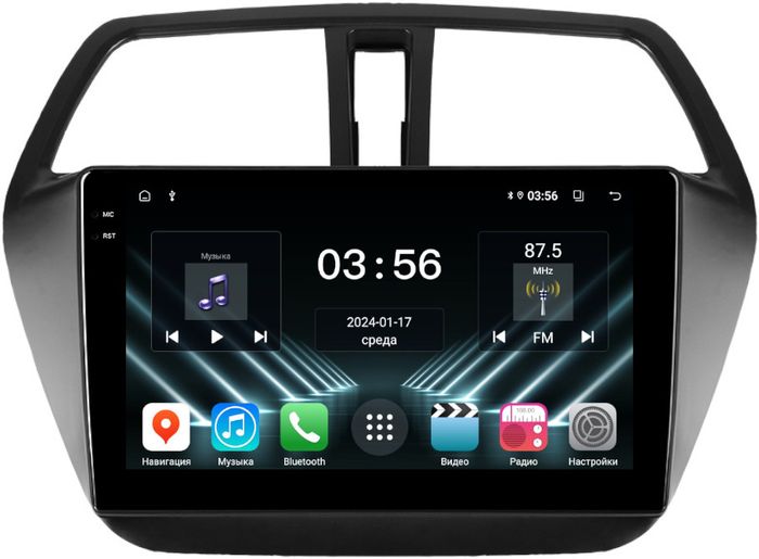 Магнитола для Suzuki SX4 2 2013-2021 (штатная КЗВ) - FarCar S280 монитор 9.5" IPS на Android 13, CarPlay