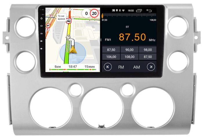 Магнитола для Toyota FJ Cruiser 2005-2022 - Parafar PF412FHD на Android 13, 8-ядер, 2Гб+32Гб, CarPlay, 4G SIM-слот