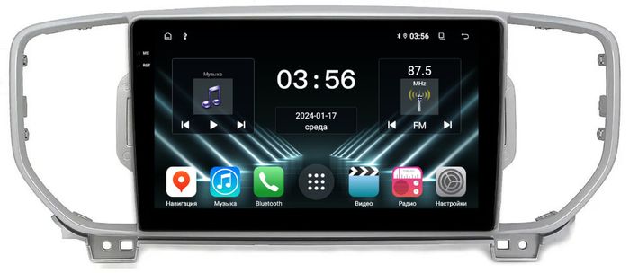 Магнитола для KIA Sportage 4 2016-2018 - FarCar S280 монитор 9.5" IPS на Android 13, CarPlay