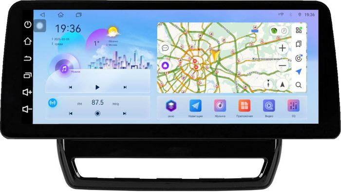 Магнитола для Mitsubishi ASX 2020+ (ШГУ 8", рамка тип 2) - FarCar монитор 12.3" 2K QLED на Android 14, Быстрая, CarPlay, 4G SIM-слот
