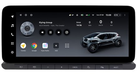 Магнитола для Audi Q7 4L 2009-2015 (ШГУ 3G) - Teyes LUX ONE ROUND монитор 12.3" 2K QLED на Android 10, CarPlay, 4G SIM-слот