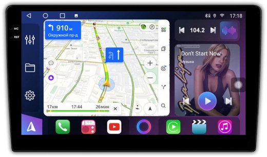 Магнитола для Toyota 200х100мм (рамка 9) - FarCar BM3254M монитор 9.5" QLED на Android 14, TS10, 4+32Гб, CarPlay, 4G SIM-слот