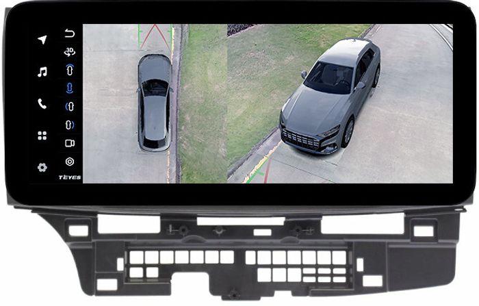 Магнитола для Mitsubishi Lancer X 2007-2016 (рамка 9) - Teyes LUX ONE 360 монитор 12.3" 2K QLED на Android 10, 6Гб+128Гб, CarPlay, 4G SIM-слот, 4 камеры в комплекте