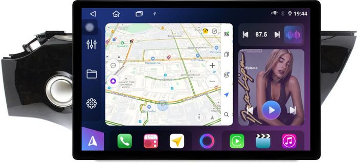 Магнитола для KIA Rio 4, Rio X-Line 2017-2020 (рамка с кнопкой 10) - FarCar BX877 монитор 13" 2K QLED на Android 13, Быстрая, CarPlay, 4G SIM-слот