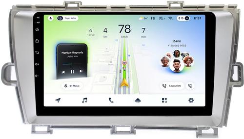 Магнитола для Toyota Prius 30 2009-2015 (левый руль, рамка серебро) - Teyes CC4L монитор 9" IPS на Android 14, Snapdragon 662, CarPlay, 4G SIM-слот