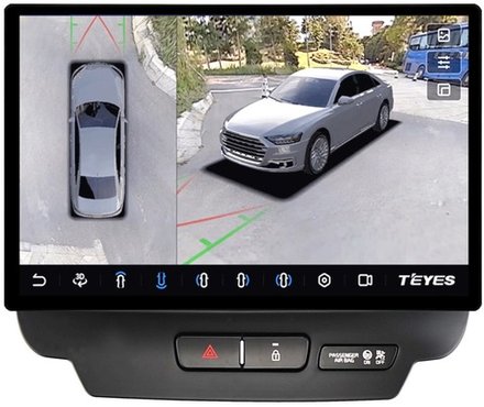Магнитола для KIA Ceed 3 2018-2020 - Teyes CC3-2K-360 монитор 13" 2K QLED на Android 10, 6+128Гб, CarPlay, 4G SIM-слот, 4 камеры в комплекте