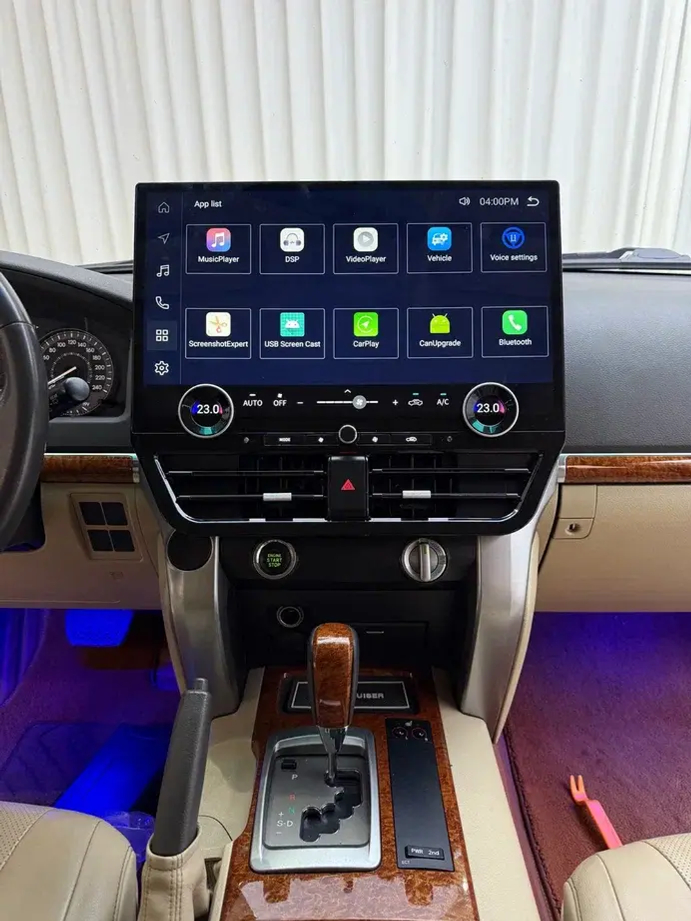 Магнитола для Toyota Land Cruiser 200 2007-2015 (климат на ШГУ) - Kuberg ZF-3038H-GE монитор 19.8"! на Android 13, 8Гб+128Гб, 4G SIM-слот, CarPlay