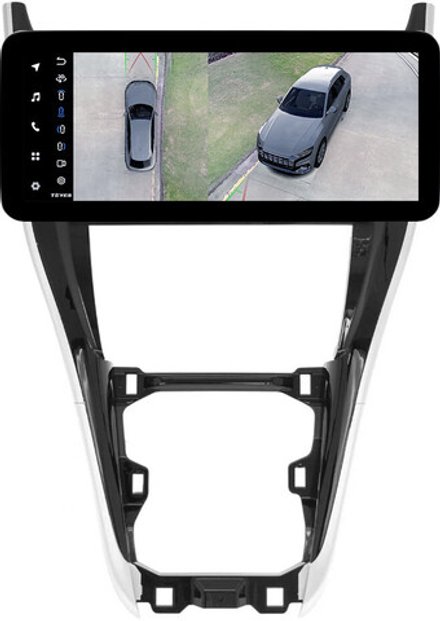 Магнитола для Toyota Harrier 3 XU60 2013-2017 (большая рамка) - Teyes LUX ONE 360 монитор 12.3" 2K QLED на Android 10, 6Гб+128Гб, CarPlay, 4G SIM-слот, 4 камеры в комплекте