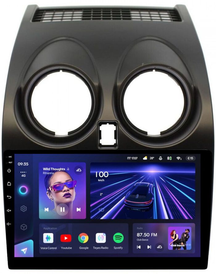 Магнитола для Nissan Qashqai J10 2006-2013, Dualis - Teyes CC3 Android 10, ТОП процессор, 4/32 Гб, CarPlay, SIM-слот