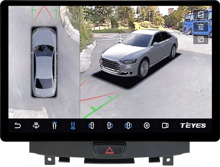 Магнитола для Infiniti EX35 2007-2009 - Teyes CC3-2K-360 монитор 13" 2K QLED на Android 10, Быстрая, CarPlay, 4G SIM-слот, 4 камеры в комплекте
