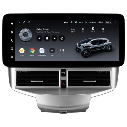 Магнитола для Ford Fiesta MK6 2008-2012 (красный БК) - Teyes LUX ONE ROUND монитор 12.3" 2K QLED на Android 10, CarPlay, 4G SIM-слот
