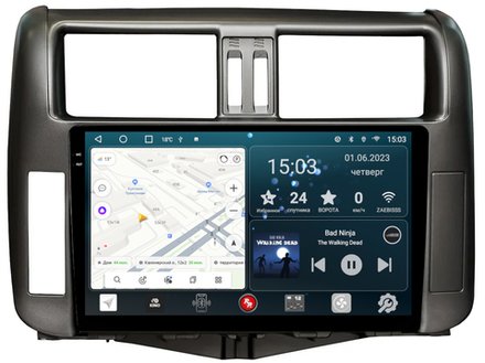 Магнитола для Toyota Land Cruiser Prado 150 2009-2013 (бронза/серебро) - RedPower 065 Android 10, QLED+2K, ТОП процессор, 6Гб+128Гб, CarPlay, SIM-слот