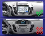 Магнитола для Ford Kuga 2 2017-2019 (SYNC 3, рамка с кнопками тип 1) - FarCar S400-TS18 монитор 9.5" QLED на Android 14, CarPlay, 4G SIM-слот