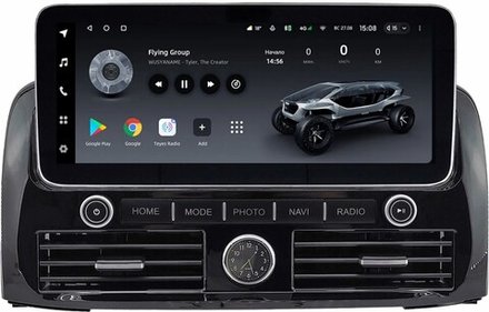 Магнитола для Toyota Land Cruiser Prado 120, Lexus GX470 (JBL, экран климата внизу) - Teyes LUX ONE ROUND монитор 12.3", Android 10, ТОП процессор, CarPlay, 4G SIM-слот