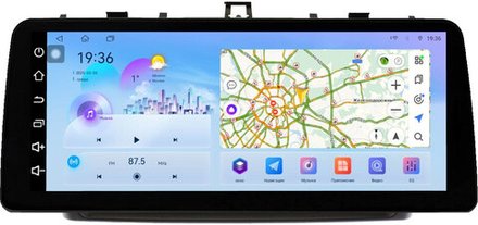Магнитола для Toyota Avensis T270 2008-2015 (рамка черная) - FarCar монитор 12.3" 2K QLED на Android 14, TS10, CarPlay, 4G SIM-слот